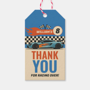 Sports Car Birthday Thank You  Gift Tags