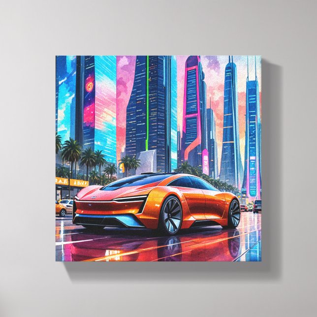 Sports Car Canvas Print (Front)