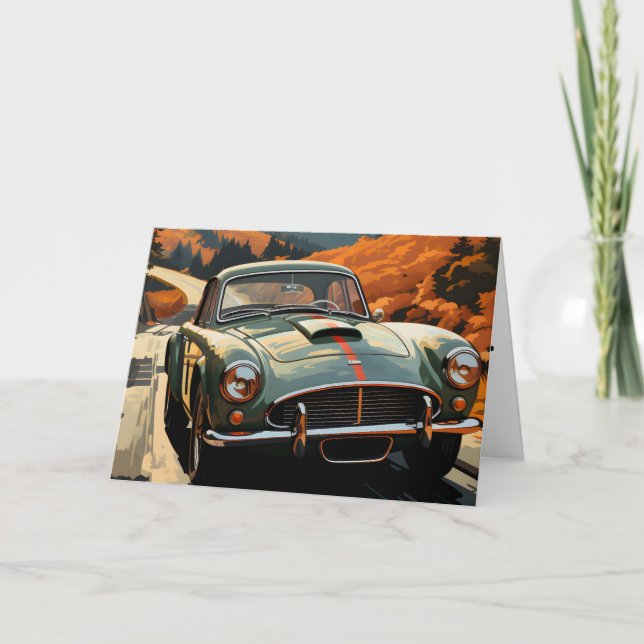SPORTS CAR CLASS ACT BRTHDAY Greeting Card (Front)