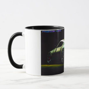 sports car coffee and mug ( dark inside and out)