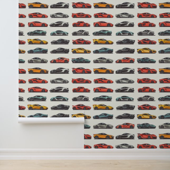 Sports car colourful automotive auto park wallpaper (Application)