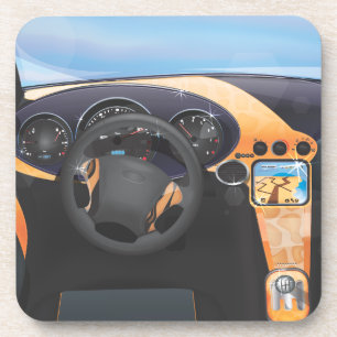 Sports Car Dashboard Coaster