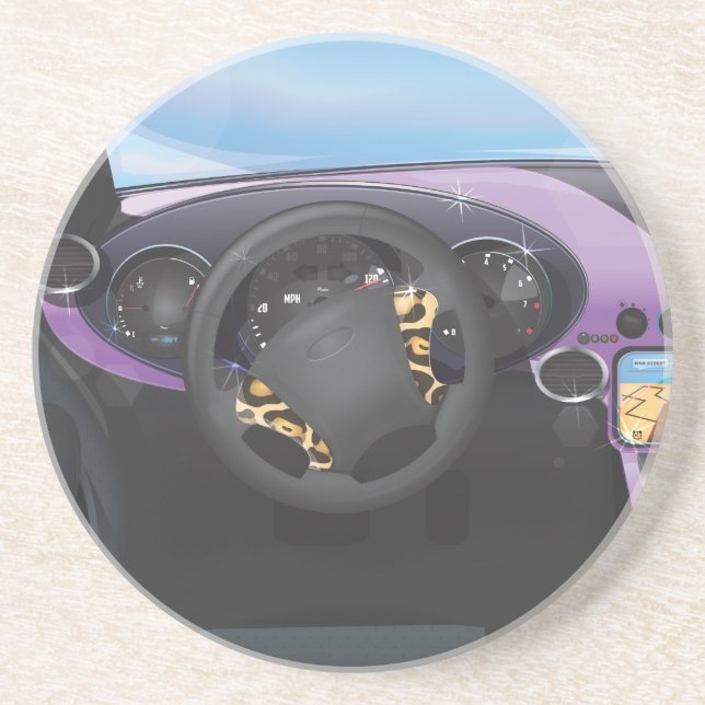 Sports Car Dashboard Coaster (Front)