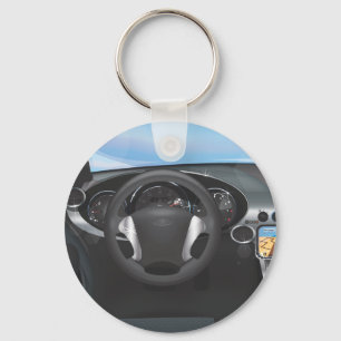 Sports Car Dashboard Key Ring