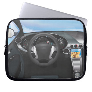 Sports Car Dashboard Laptop Sleeve
