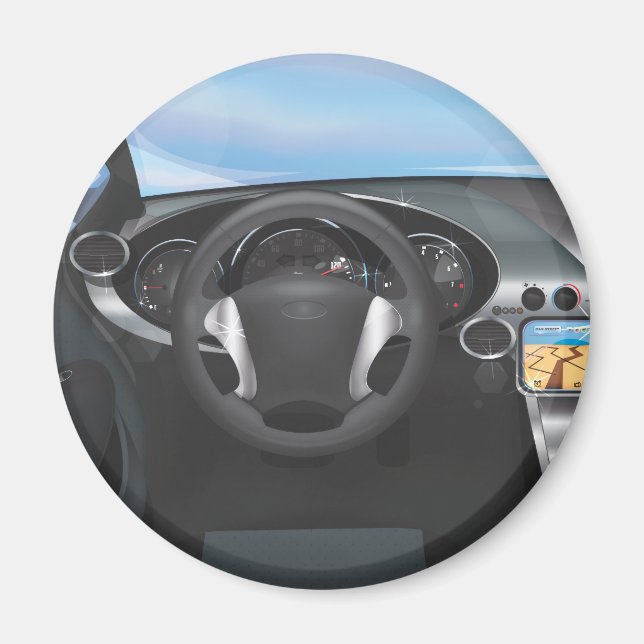 Sports Car Dashboard Magnet (Front)