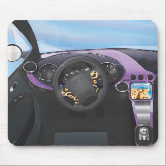 Sports Car Dashboard Mouse Mat