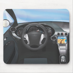 Sports Car Dashboard Mouse Mat