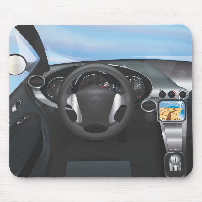 Sports Car Dashboard Mouse Mat (Front)