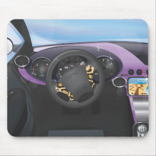 Sports Car Dashboard Mouse Mat