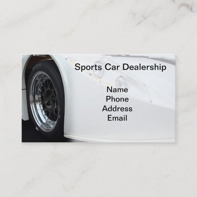 Sports Car Dealership Business Card (Front)