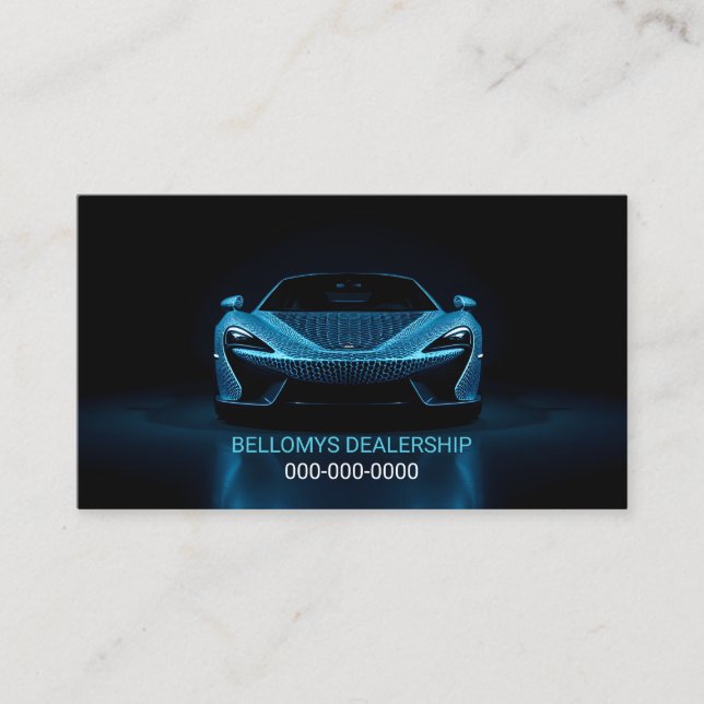 Sports Car Dealership Business Card (Front)