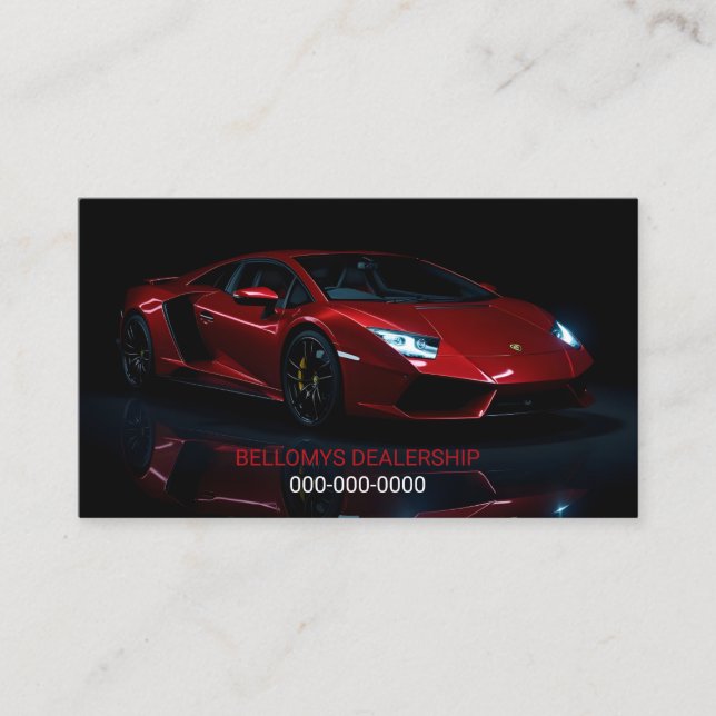 Sports Car Dealership Business Card (Front)