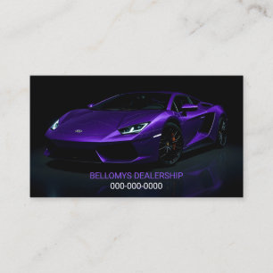 Sports Car Dealership Business Card