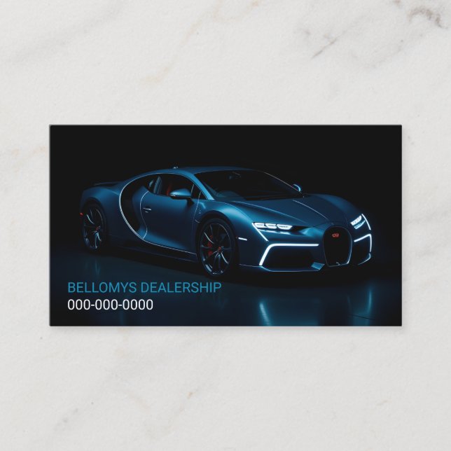 Sports Car Dealership Business Card (Front)