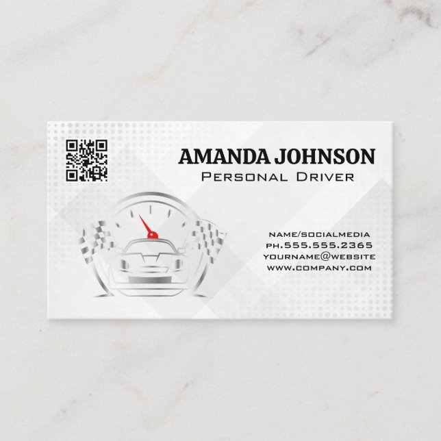 Sports Car | Driver Transport Business Card (Front)