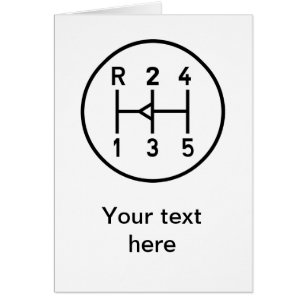 Sports car gear knob, transmission shift pattern