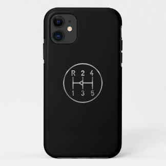 Sports car gear knob, transmission shift pattern iPhone 11 case
