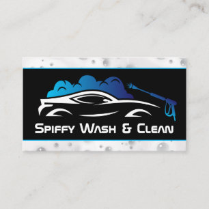 Sports Car Getting Washed   Soap Suds Business Card
