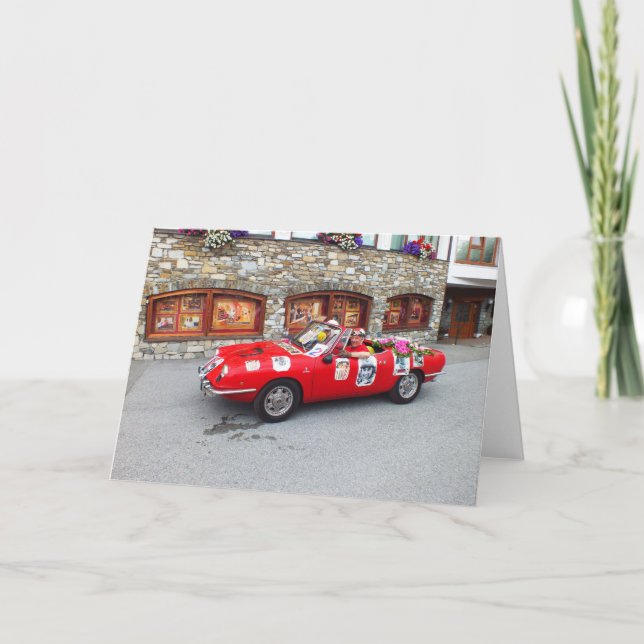 Sports car in Seefeld in Tirol Holiday Card (Front)