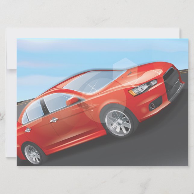 Sports Car Invitation (Front)