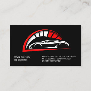 Sports Car Logo Auto Business Card