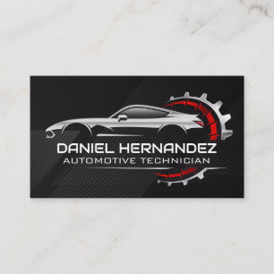 Sports Car Logo   Auto Service Care Business Card