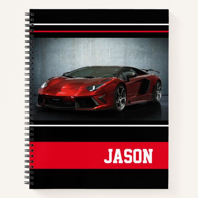 Sports Car Notebook (Front)