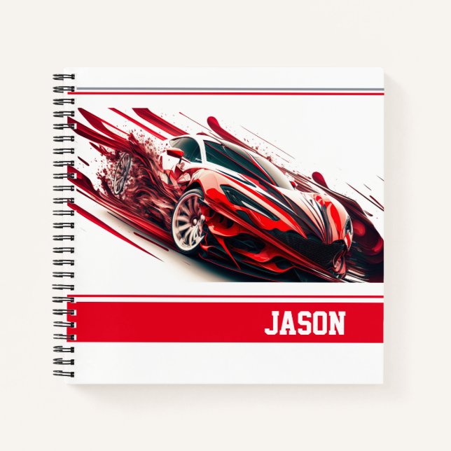 Sports Car Notebook (Front)