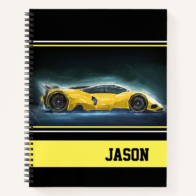 Sports Car Notebook (Front)