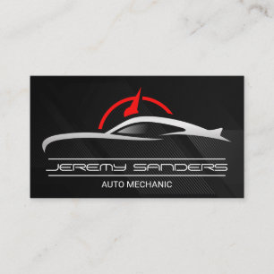 Sports Car Odometer Auto Services Business Card
