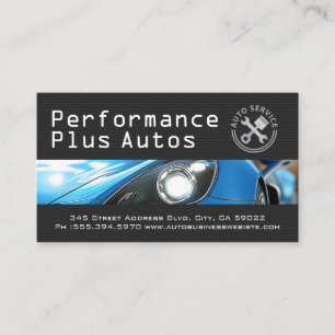 Sports Car   Performance Autos   Repair  Business Card
