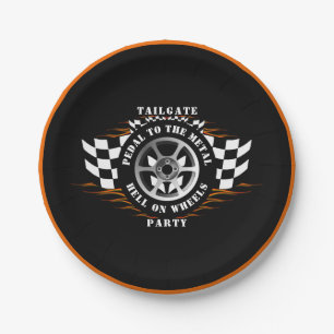 Sports Car Racing Fun Tailgate Party Celebration Paper Plate