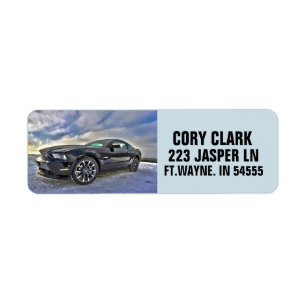 SPORTS CAR RETURN ADDRESS LABELS