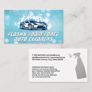 Sports Car Soap Bubbles Auto Services Business Card