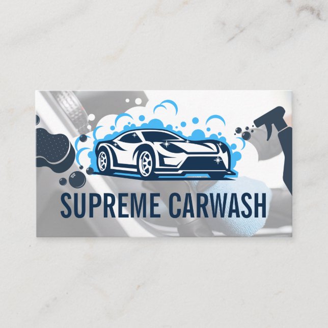 Sports Car | Soap Bubbles Business Card (Front)