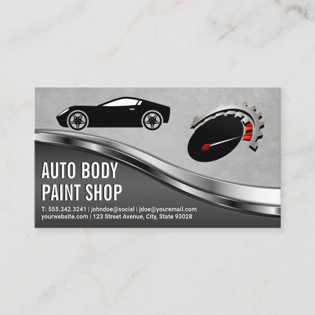 Sports Car | Speedometer Business Card (Front)