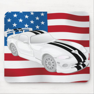 Sports Car - USA Mouse Mat