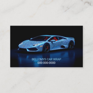 Sports Car Wrap Service Business Card