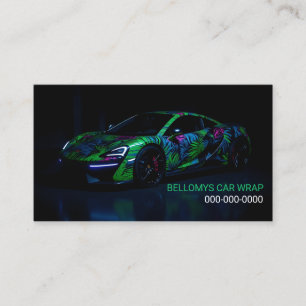 Sports Car Wrap Service Business Card