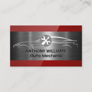 Sports Car   Wrench Screw Driver Business Card