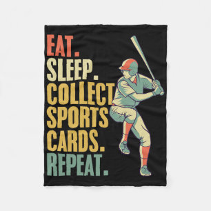 Sports Card Collecting Basketball Baseball Card Co Fleece Blanket
