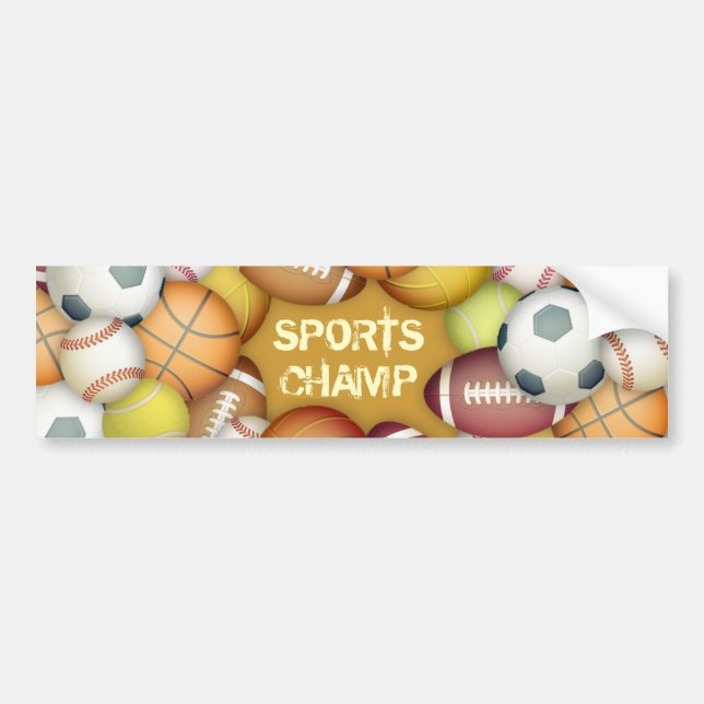 Sports Champ Bumper Sticker (Front)