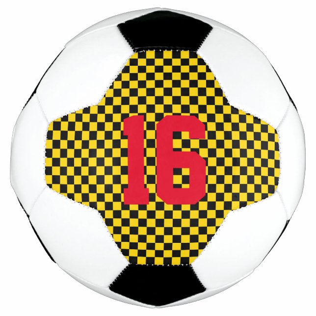 Sports Chequerboard Team Player NUMBER Goal  Football (Front)