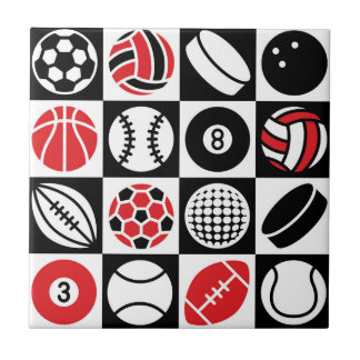 Sports Chequerboard Tile