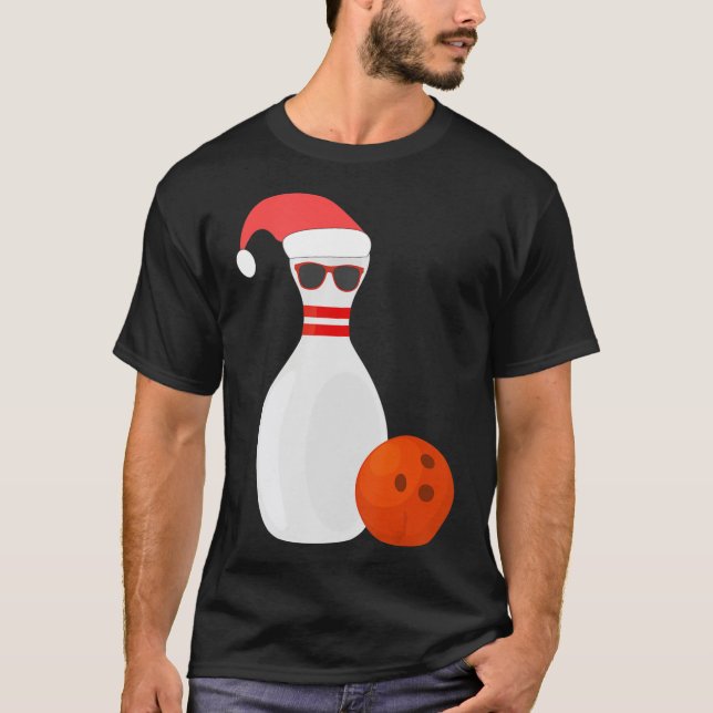 Sports Christmas Bowling  - Snowman Bowling  T-Shirt (Front)