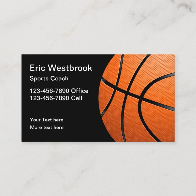 Sports Coach And Scout Theme Business Card (Front)