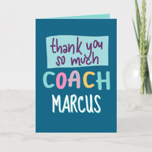 Sports Coach Appreciation Card, Thank You Card