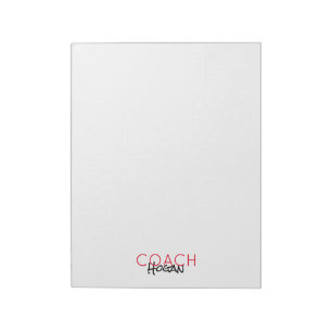 Sports COACH NAME Team colours Modern Office  Notepad