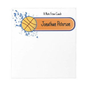 Sports Coach Personal Basketball Notepad